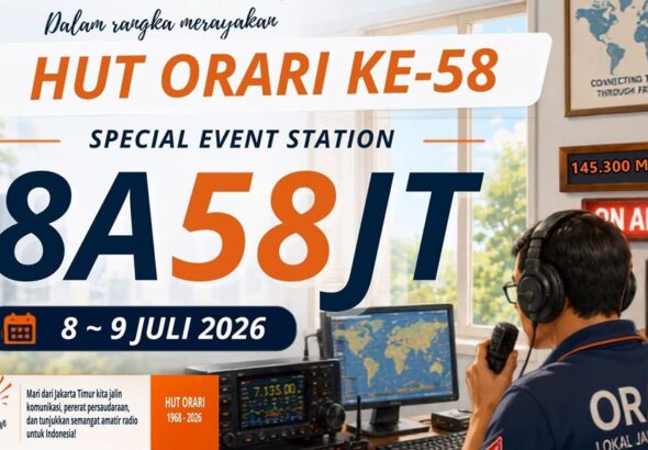 Special Event Station HUT ORARI ke-58, SES 8A58JT