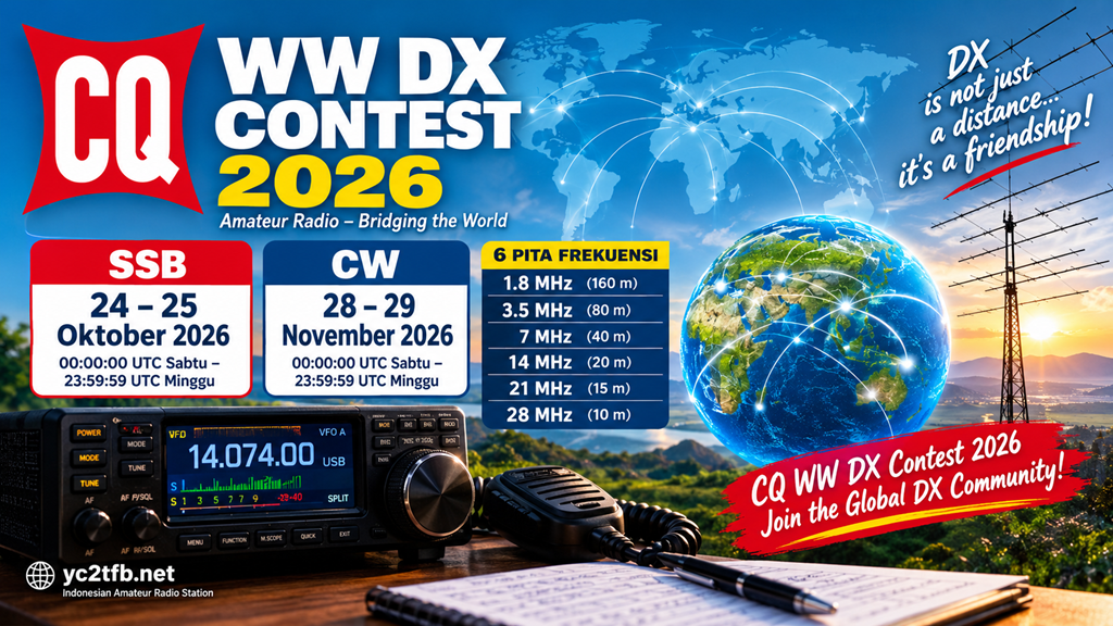 CQ WW DX Contest 2026, kompetisi komunikasi DX internasional bagi amatir radio.